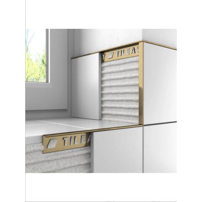 10MM Gold Square Edge Metal Trim