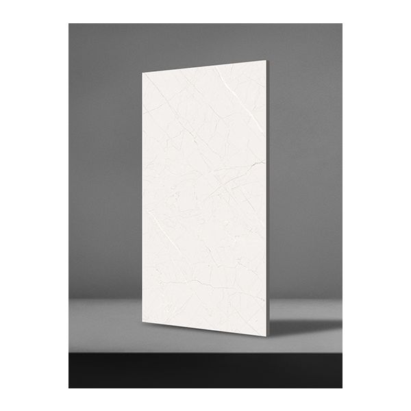 White porcelain tile with light veins